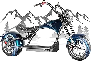 eAhora M1P [2024 Upgraded] 37Mph 2000W Electric Motorcycle for Adults DOT Approved, 40Miles 60V 30ah Lithium Battery, 12in Vacuum Tires Full Suspension for Urban Commuting, Electric Moped