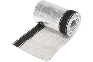 REPAIROCK Car Heat Shroud 1" ID 3.2ft Aluminized Sleeving Insulated Shield Sleeve Heat Wire Shield Sleeve for 1" OD Fuel Line