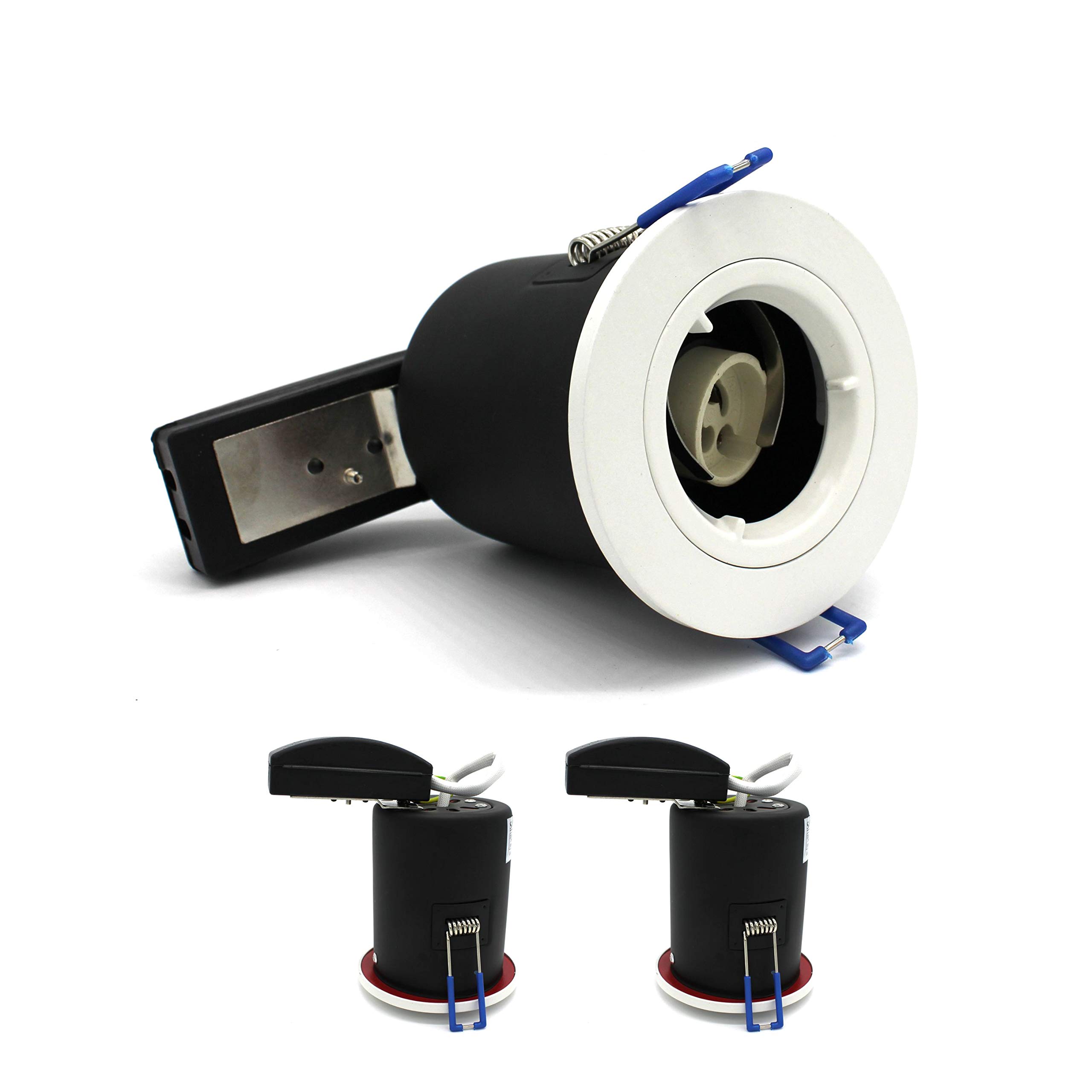 2 X Sanlumia LED Fire Rated Downlight Can GU10 Recessed Ceiling Twist & Lock Downlight IP20 White