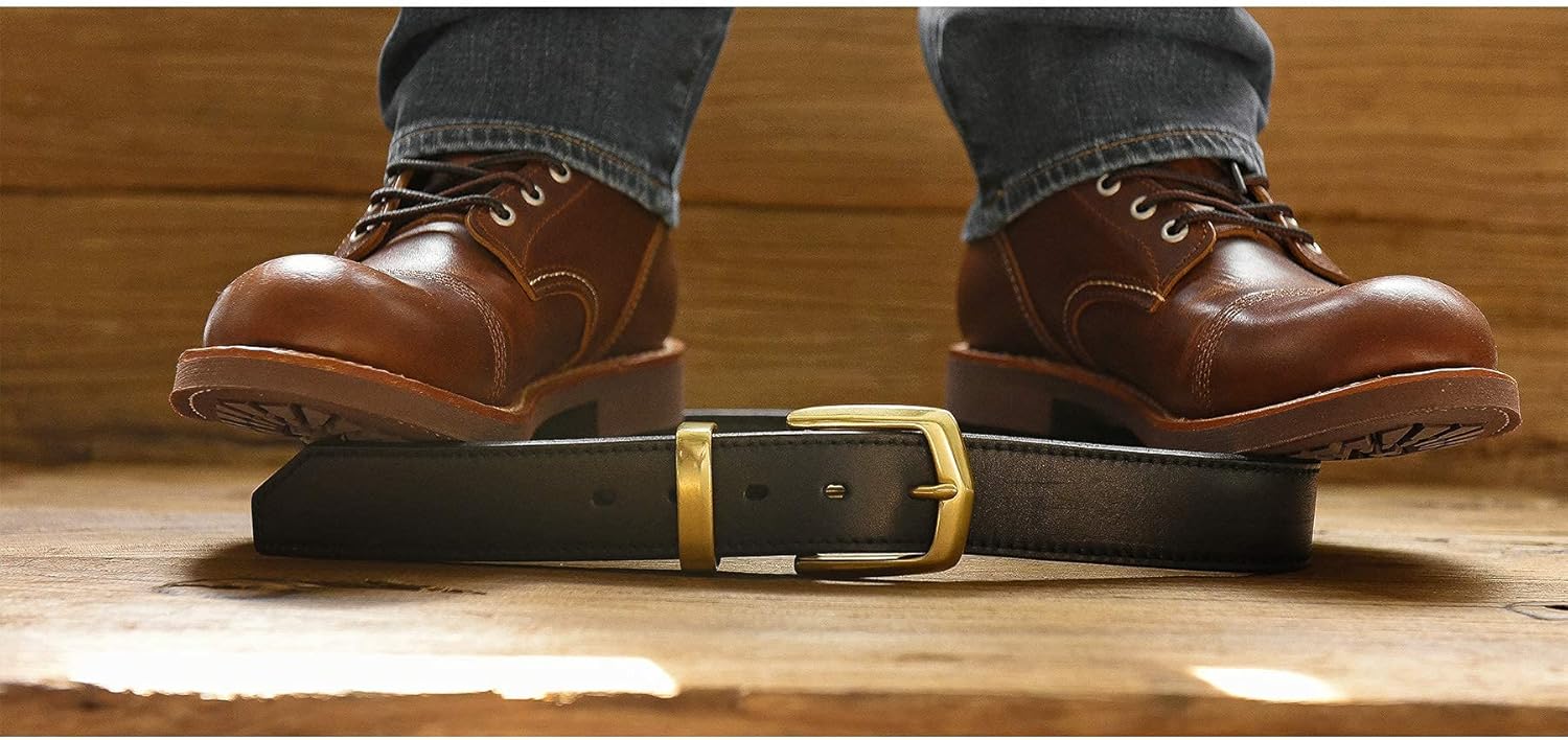 GODKOL Leather Gun Belt with Steel Core, Gun Belts for Men, Tactical Concealed Carry Belt CCW: Clothing