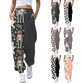 NUOLALDH Halloween Pajamas Womens Baggy Sweatpants Lounge Sweat Pant Active Jogging Fall Clothes Pajama Pants Women
