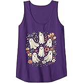 Womens Ghost Spooky Season Pumpkin Halloween Graphic for Women Tank Top