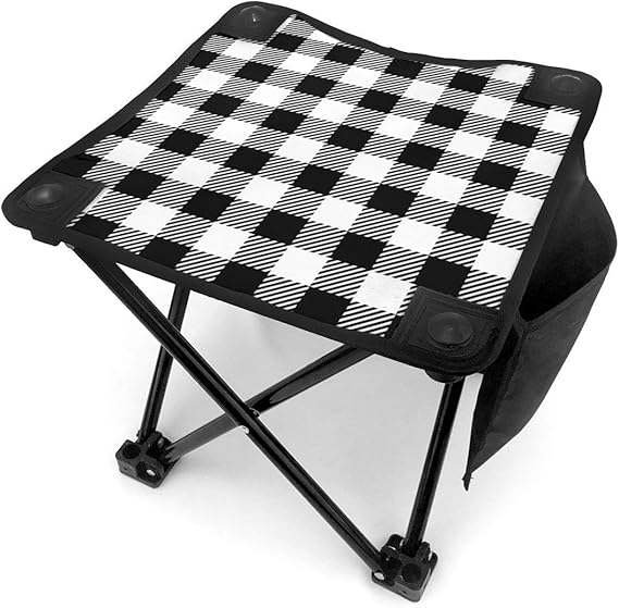 Liverpoolcoolspace Camping Chairs Black White Checkered Checker Outdoor Chair
