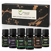 6 Pack of Essential Oils Gift Set for Aromatherapy | Blends Diffuser Essential Oils | Unique Scents Kit with Orange, Lavender, Lemongrass, Eucalyptus, Peppermint, &amp; Tea Tree | Origin India10ml Each