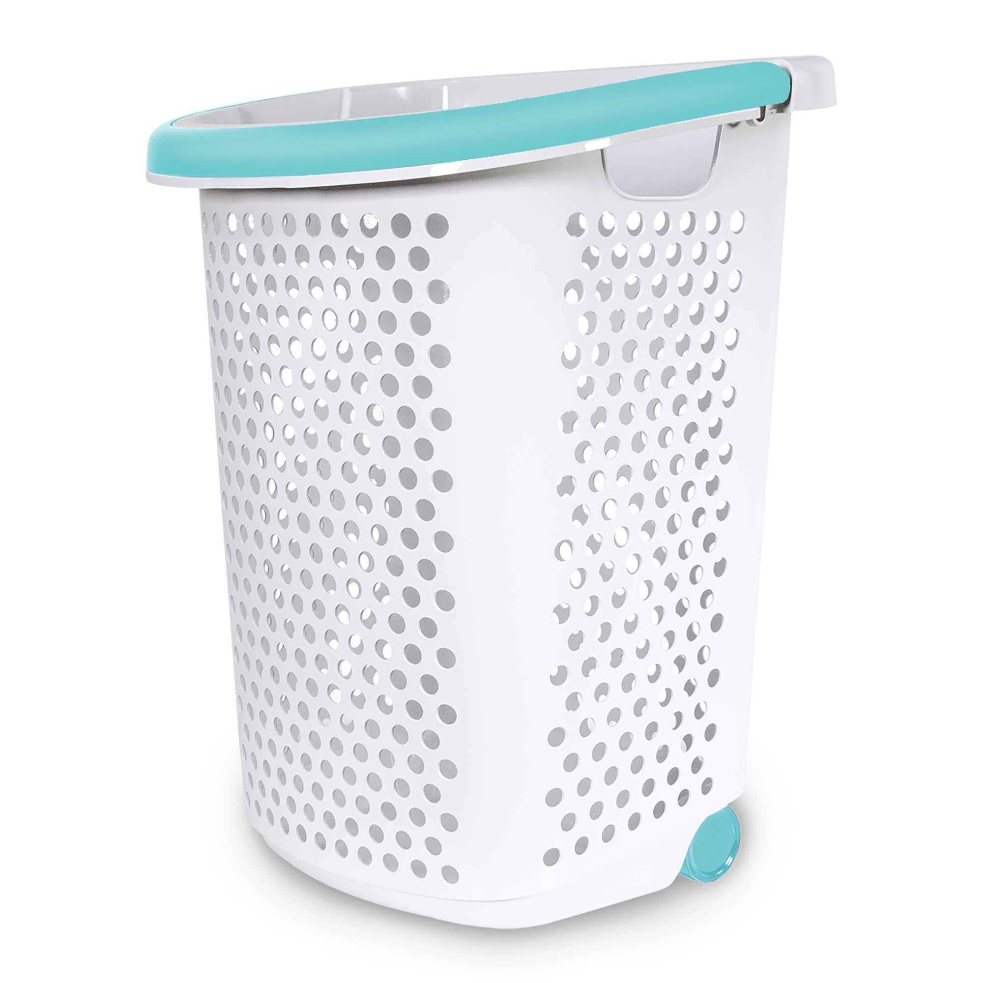 Home Logic 2.0Bu. Rolling Laundry Hamper Container Bin Storage in