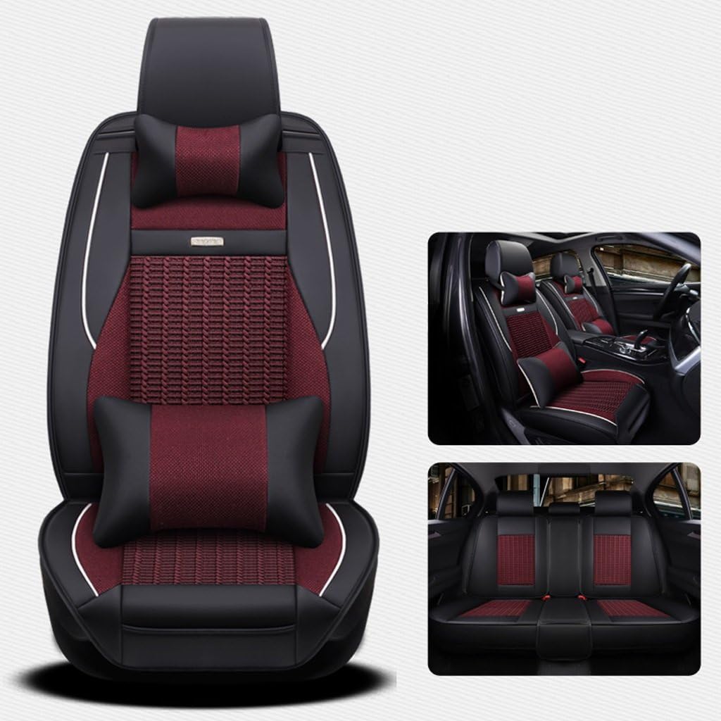 Seat Covers for Cars Full Ice Silk + PU Leather Car Seat