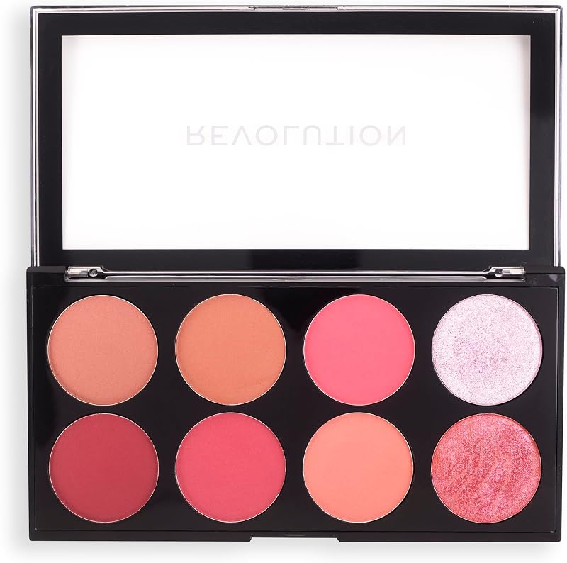 Revolution Beauty London Ultra Blush Palette Sugar & Spice 8 Shades 12.8g