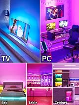 GIPOYENT TV Light Strip 5M Backlight RGB LED Bluetooth 16 Million Colors view 6