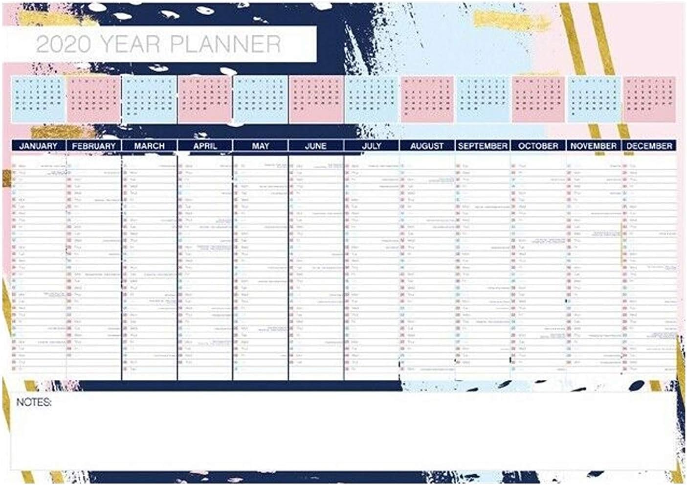 DesignGroup 2020 Year Planner Large A1 Wall Chart Calendar Home Office