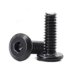 cSeao 20pcs 1/4"-20 x 3/4" Black Flat Head Allen