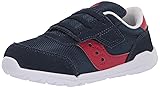Saucony unisex child Jazz Riff Sneaker, Navy/Red, 5