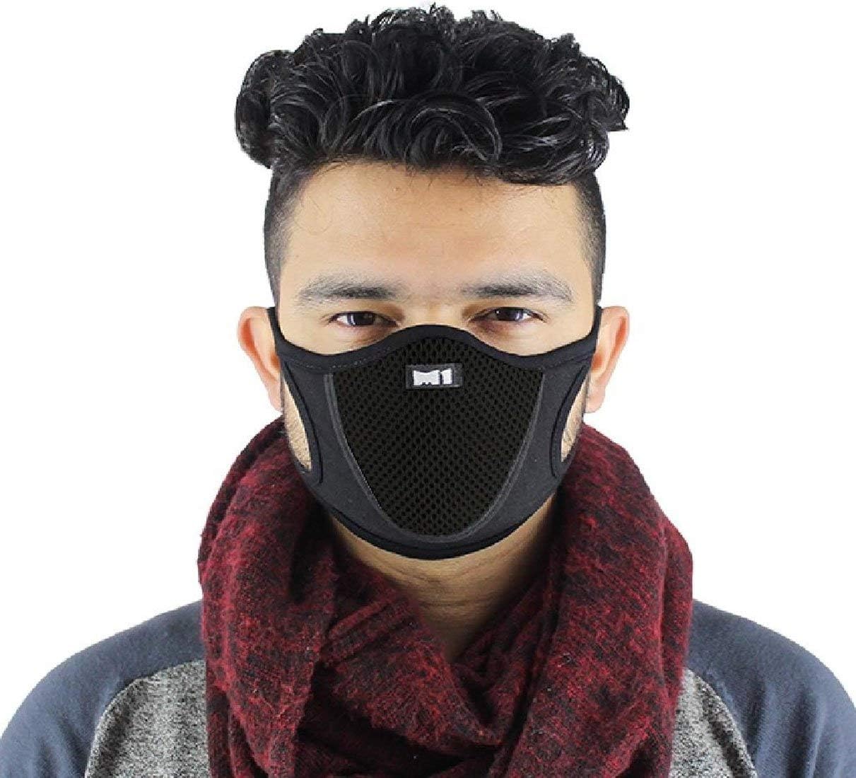 FRIENDSKART black comfort Disposable Pollution Elastic Mask Disposable 3 Ply Face Mask with Earloop Great for Air Pollution Virus Protection & Personal Health Face Mask