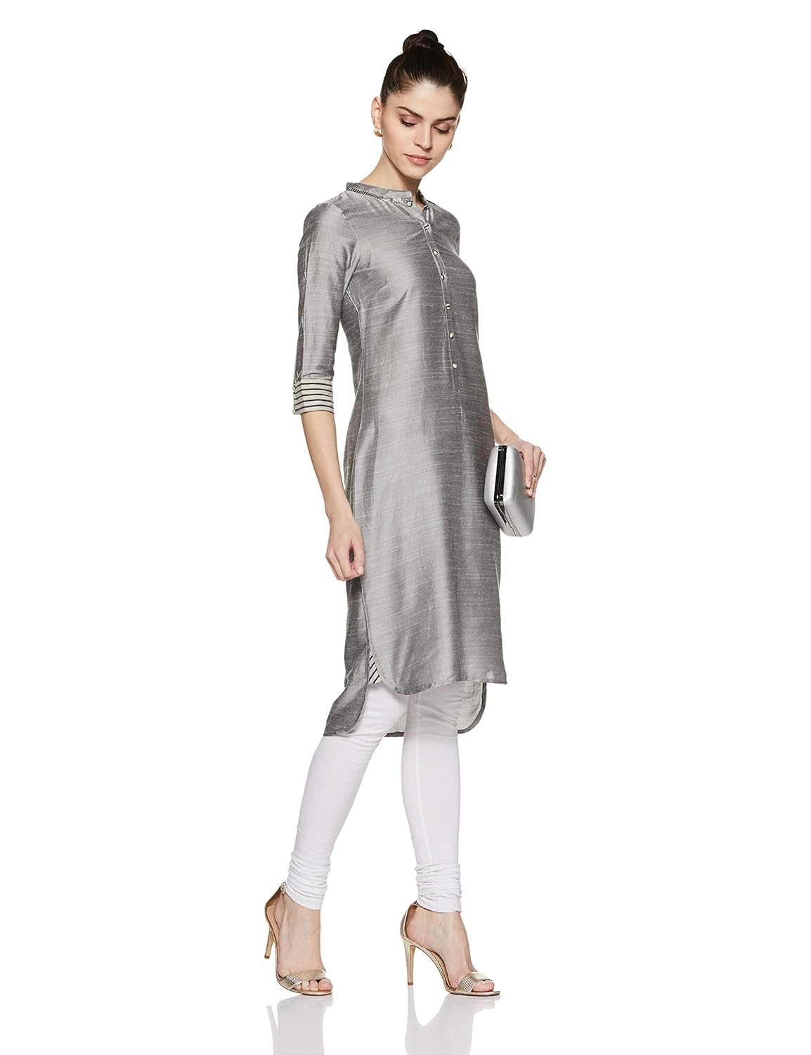 aurelia women's asymmetrical hemline kurta