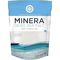 Minera Dead Sea Salt, 100% Pure and Natural, Easily Dissolving for Soaking, Bathing, & Skin Nourishing, Exfoliate, Cleanse, R