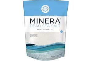 Minera Dead Sea Salt, 100% Pure and Natural, Easily Dissolving for Soaking, Bathing, & Skin Nourishing, Exfoliate, Cleanse, R