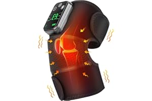 Heated Knee Brace, Cordless Heated Knee Massager Shoulder Support Brace with Massage, Vibration Heating Pads for Knee Shoulde