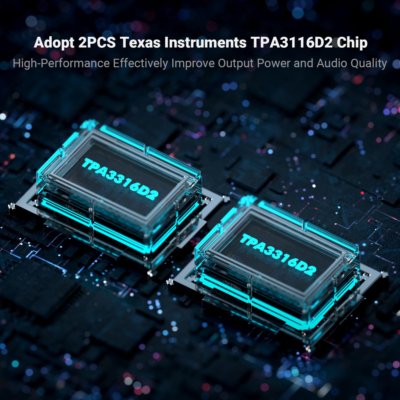 Fosi Audio BT30D Bluetooth 5.0 Stereo Audio Receiver Amplifier 2.1 Channel Mini Hi-Fi Class D Integrated Amp 50 Watt x2+100 Watt for Home Outdoor Passive Speakers/Subwoofer Powered Subwoofer