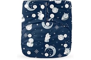 BUNGIES DIAPERS Bungies Reusable Adjustable Waterproof Baby Cloth Diaper Cover Double Gussets One Size Fits 8-35lbs (Sweet Dreams Cloth Diaper Cover)