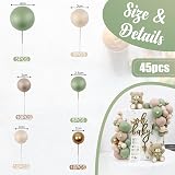 LARDUX 45 PCS Ball Cake Toppers Boho Green Brown DIY Balloon Decorations view 2