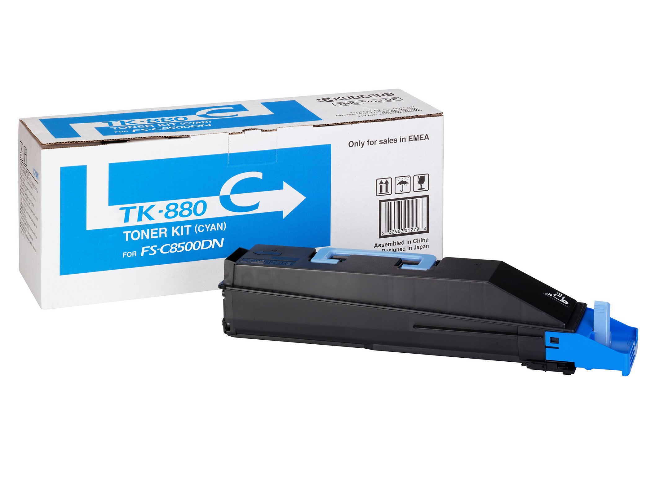 Kyocera Toner Cartridge TK-880 C - CYAN - 18.000 Pages Ultra High Capacity Genuine Premium Printer Toner - 1T02KACNL0 - 0T2R7CNL - for FS-C8500DN