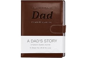 Artmag Dad's Life Story Journal with 250+ Prompt Questions, Family Keepsake Book Leather Cover for Dad to Share His Memories 