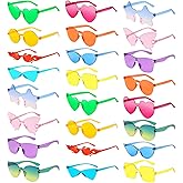 Matcheck 24/48 Mixed Style Rimless Sunglasses Retro Colored Party Glasses Funny Bachlor Pool Costume Accessories