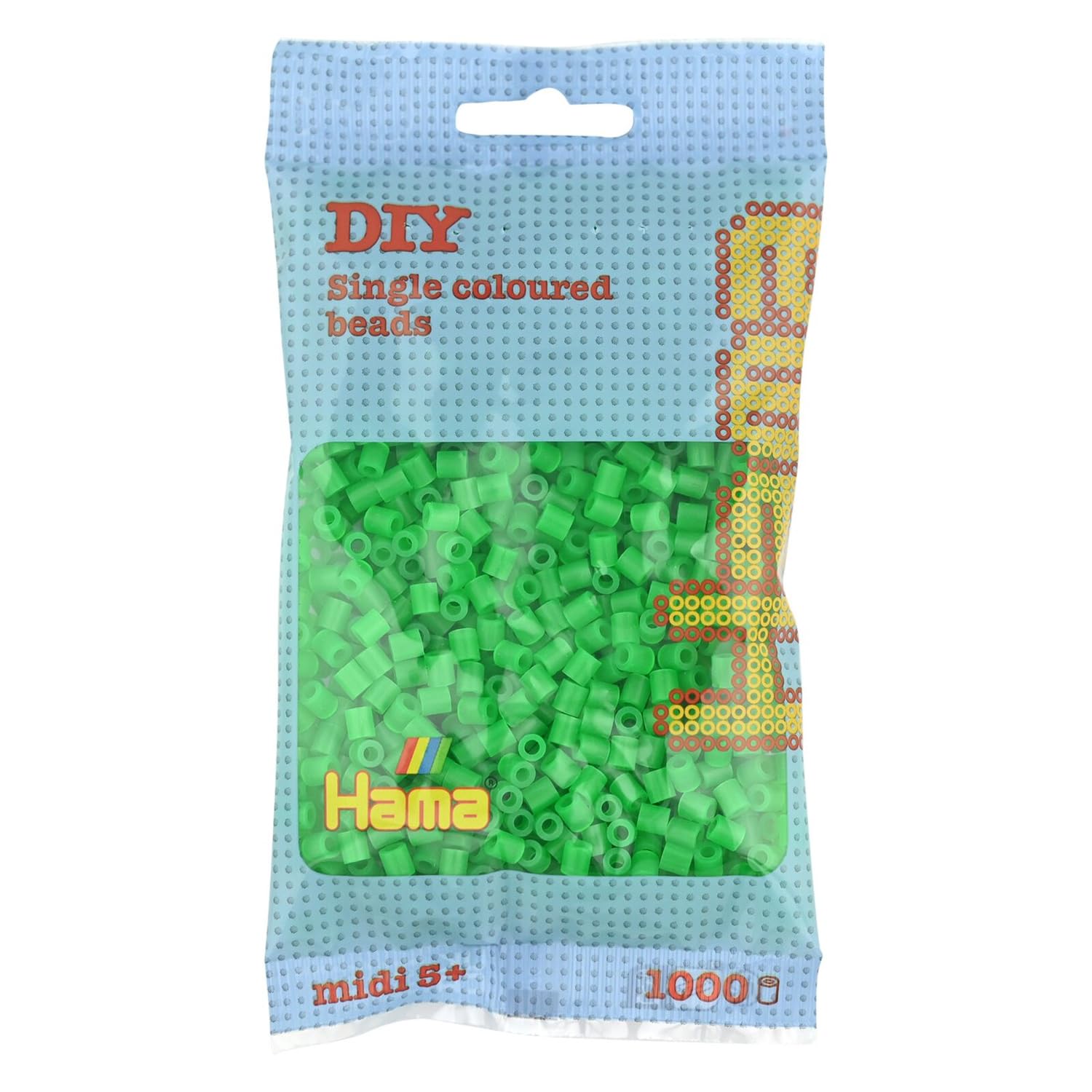 Hama 207-37 Midi Bead, Neon Green