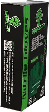 Protecton Gripp-It Nitrile Gloves - Size L - Green - 50 pcs Dispenser Box view 6