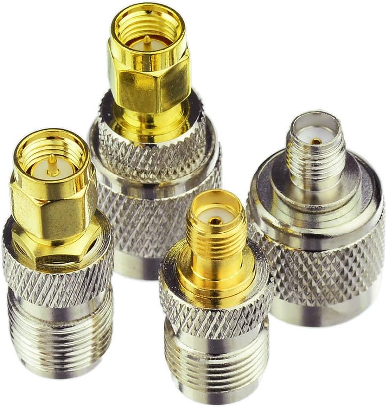 Eightwood 4G Antenna Adapter Kit SMA to TNC Adapter kit 4 Types for 4G Router SMA Antenna CB Antenna Ham Radio CB Radio PCI Wireless Wifi Router Antenna Wlan Lan