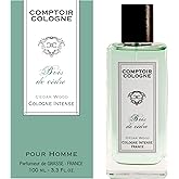 Comptoir Cologne Cedar Wood Intense - Cologne for Men with Fresh Bergamot, Lemon and Mandarin Notes Blended with Cedarwood and Lavender - 3.3 oz