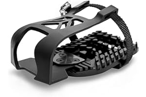 Boerte Peloton Bike & Peloton Bike+ Pedals Compatible Toe Cage Adapters - Convert Look Delta Pedals on Indoor Exercise Bike to Toe Cages and Straps - Ride with Regular Shoes