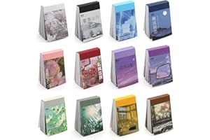 DAOENY 600 Pieces Washi Sticker Set, 12 Set Scrapbooking Diary Planner Album Diary Notebook, Scrapbooking Sticker Journaling Supplies for DIY Arts and Crafts Card Making Laptop Decoration