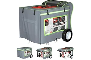 AKKKAN Generator Covers While Running, 32"L x 24"W x 24"H Heavy Duty Waterproof Generator Covers for Outside, Compatible with 3000W-10000W Frame Generator, All Season Protection for Generator（Gray）