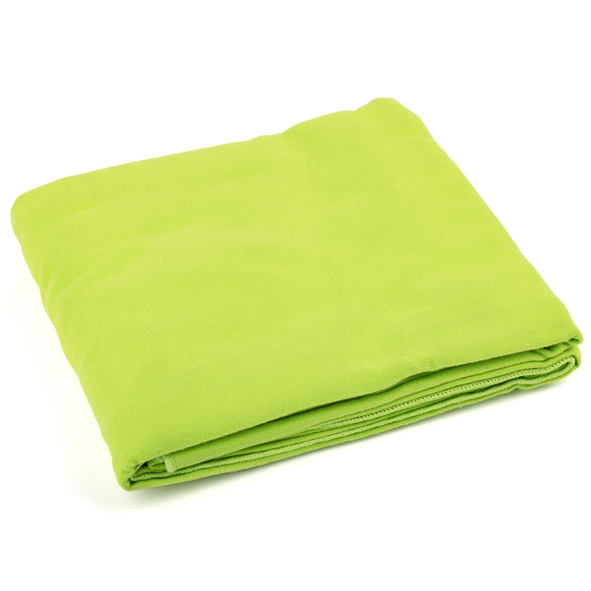 Phoenix Fitness Antibacterial Microfiber Towel - Green Microfibre Quick Dry, Odour Free Soft Sports Towel - Ultra Absorbent Travel Towel Pack Towel - Gym Towel with Mesh Air Bag