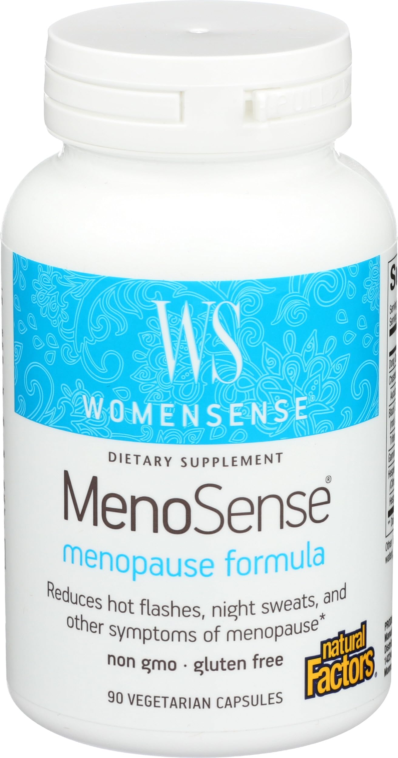 WomenSense MenoSense by Natural Factors, Natural Supplement to Help Improve Menopause Symptoms, Vegan, Non-GMO, 90 Capsules