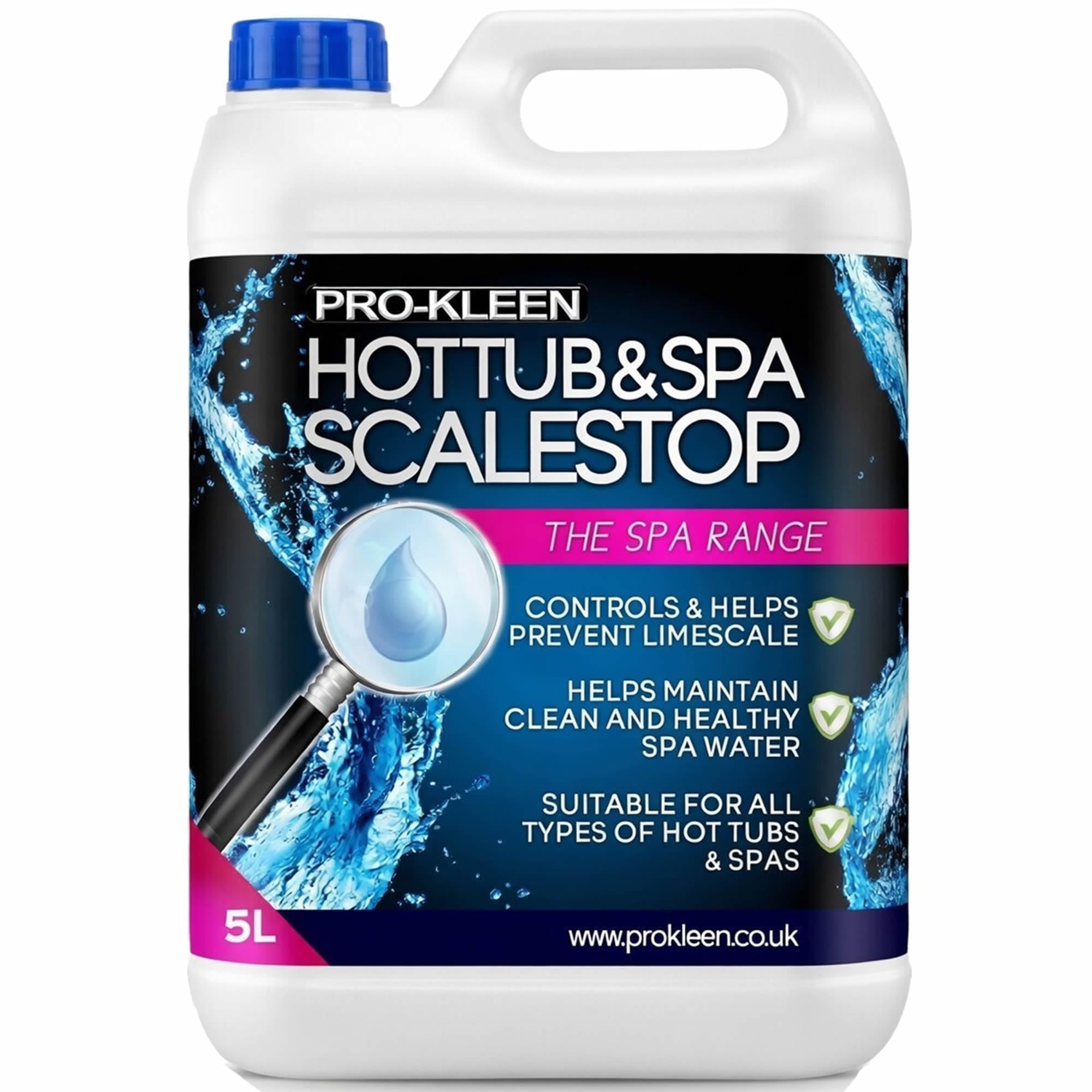 5L of Pro-Kleen ScaleStop Hot Tub & Spa Descaler - Limescale Removal & Prevention Inhibitor