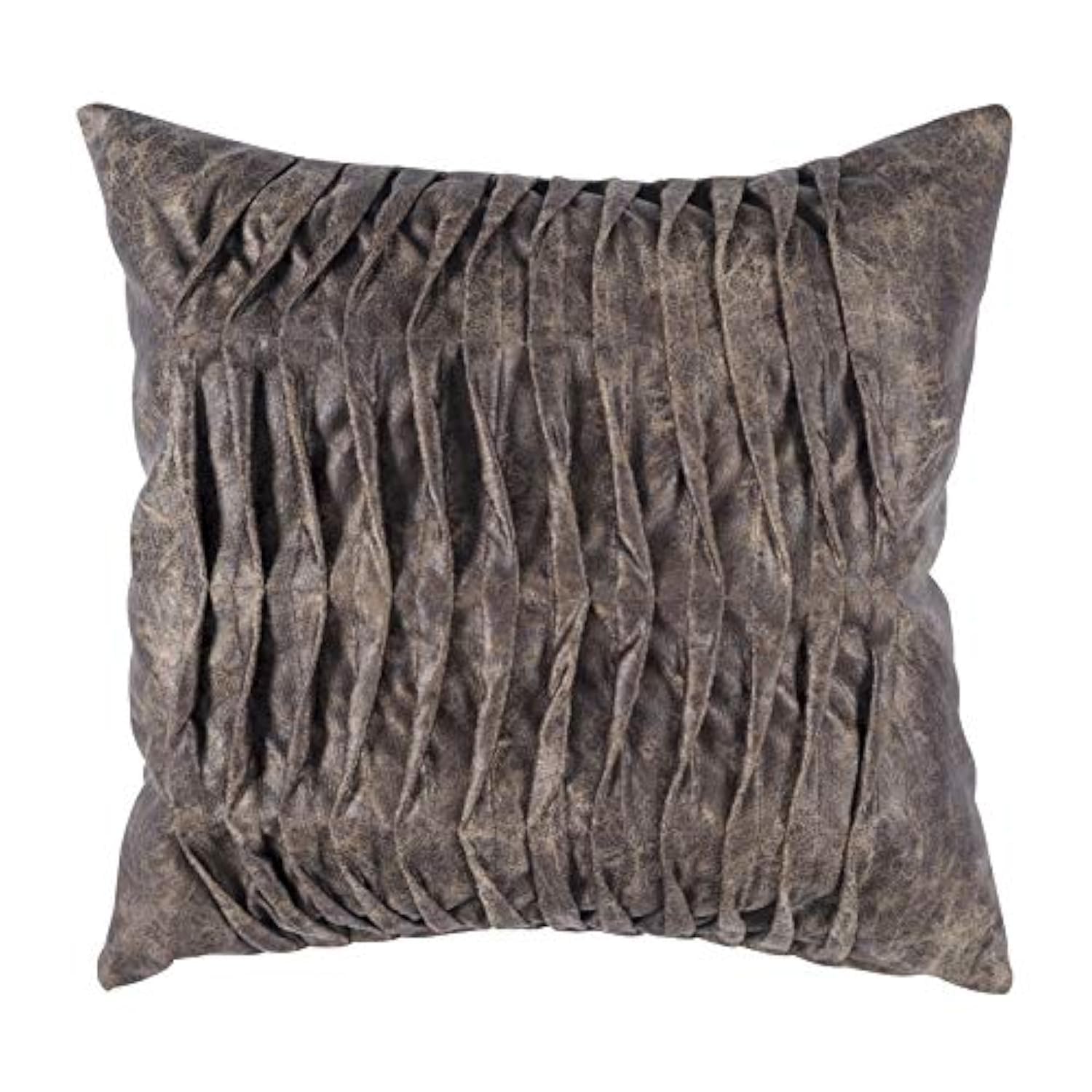 Cushion Cover, Handmade Cushions, Decorative Cushions, Velvet Touch Laser Cut Embroidery Accent Home Sofa Cushion Cover Pillowcase (Standard, 45 x 45 cm) Brown