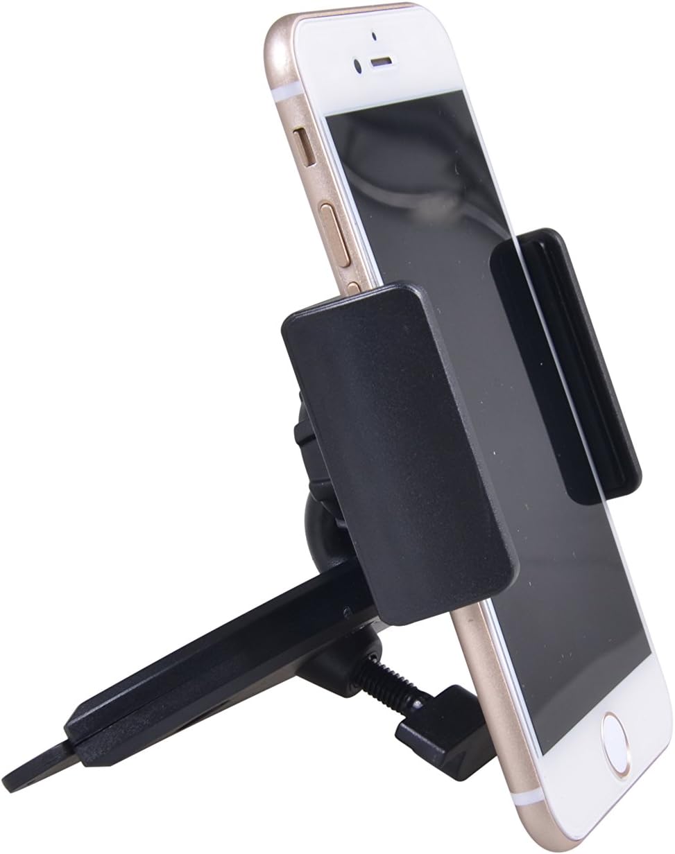 Universal CD Slot Smartphone Car Mount Holder for iPhone 6, 6S Plus 5S, 5C, 5, 4S, 4, Samsung Galaxy S2 S3 S4 S5 S6 S7 Edge/Plus Note 2 3 4 5 LG G2 G3 G4 G5 All Smartphones up to 6"