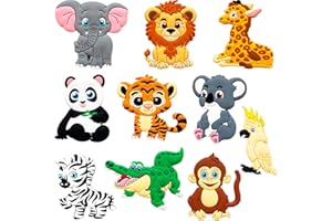 ALNETI Fridge Magnets for Toddlers Wild Animal - Refrigerator Magnets for Kids - Large Cute Soft Full Back Magnetic Animals for Fridge - Toddler Magnets for Refrigerator - Rubber Big Size Kid Magnet Toys