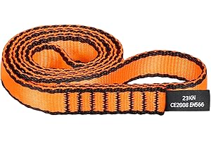 KLYTORX 18MM Nylon Climbing Sling Runner - 23KN CE2008/EN566 Certified Outdoor Climbing Webbing for Rock Climbing, Rappelling, Mountaineering, Swing Gear, Outdoor Adventures & Emergency Anchoring