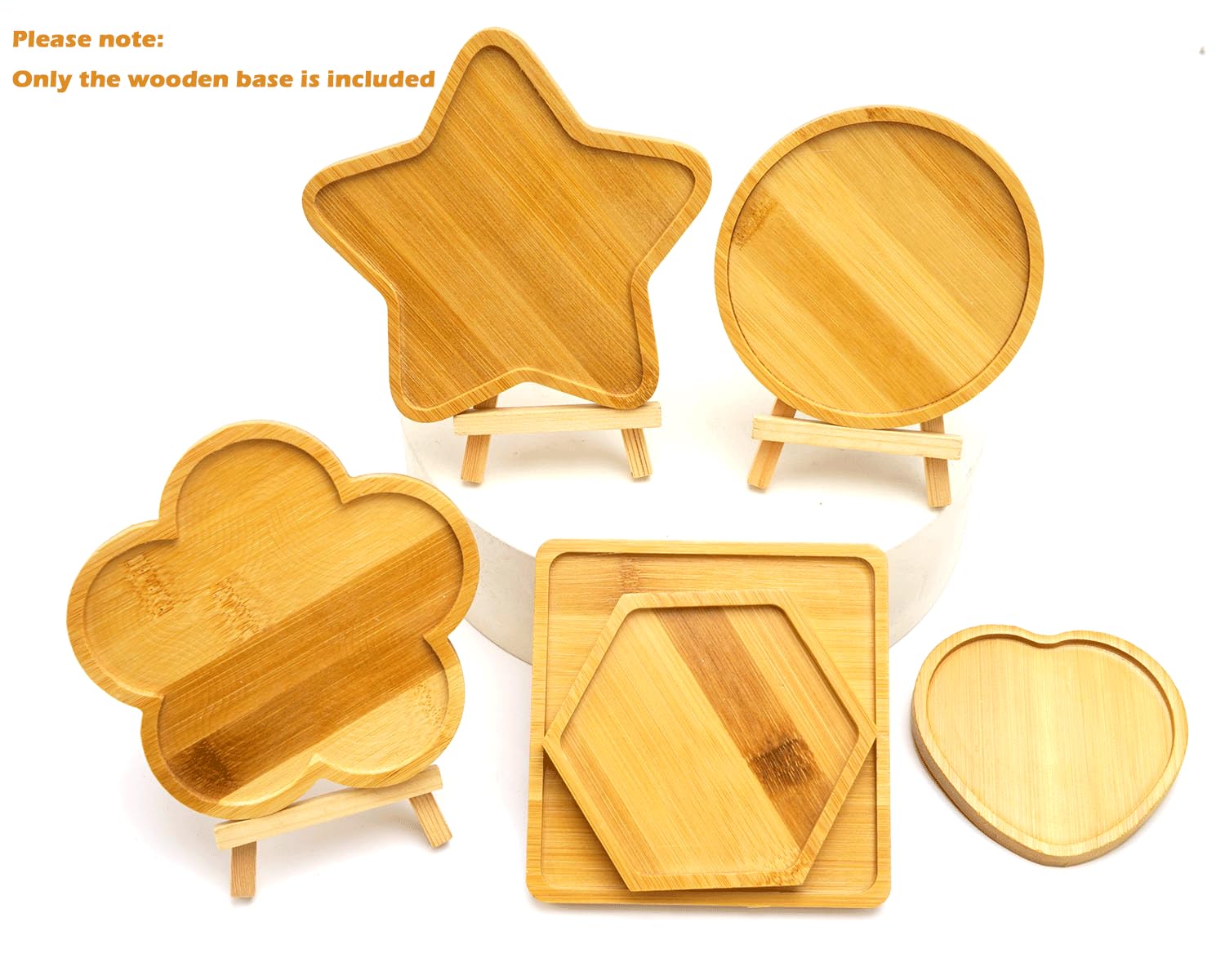 Lanyani 6pcs Wooden Mosaic Base, Various Shapes Substrates for Mosaic Crafts DIY Mosaic Tiles Coaster Base…