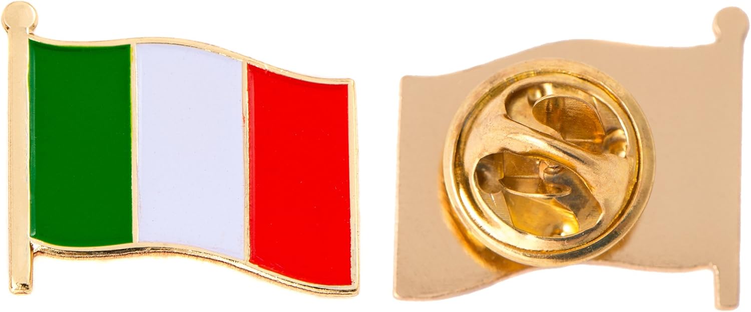 Waving Flag Lapel Pin Italy Country Flag Lapel Pin Enamel Made of Metal