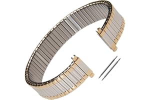Gilden Custom Length Ladies Expansion 12-16mm Two-Tone Stainless Steel Watch Band 144-T