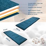 MAXYOYO Portable Foldable Futon Mattress 71x190cm Hypoallergenic Foam Blue view 5