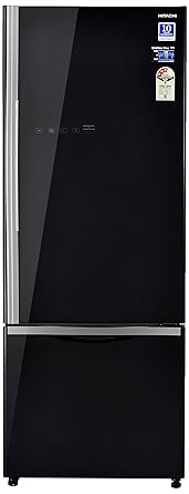 Hitachi 466 L 3 Star Frost Free Double Door Refrigerator(R-B500PND6 - GBK, Glass Black, Inverter Compressor)