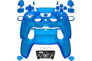 eXtremeRate Luna Redesigned Full Set Shell Buttons Touchpad Cover Compatible with ps5 Controller BDM-030 BDM-040 BDM-050, Cle