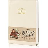WEMATE Reading Journal - 80 Reviews & 5 Bookmarks Reading Log, Book Journal for Book Lovers Gifts with 220 Pages, Reading Tracker for Progress & Notes, A5 (Khaki)