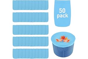 YZNlife Pool Skimmer Socks, 50 PCS Swimming Pool Socks for Filter, Skimmers Cleans Debris and Leaves for In-Ground and Above Ground Pools