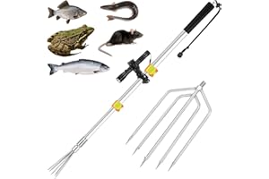 SAN LIKE Fishing Harpoon Spear Gaff Gig Gaff Fork Hook for Frog Toad Cane Bullfrogs Bufo Flounder Ice Fish Mole Remove Trap Catching Tool