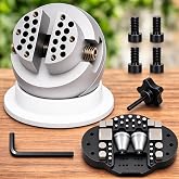 Podoy Ball Vise 3" Jewelry Engraving Block Tool with 35PCS Attachments | 360&deg; Rotating Jewelry Vise with Self-Centering Jaws, Stable Base &amp; Brake System for Engraving Stone Setting Gem Work